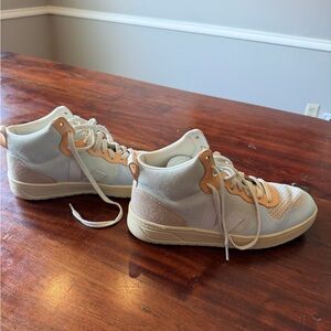 Veja V-15 Suede Multi Color High Top Sneakers